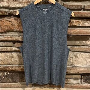 True Classic Heather Navy Tank Top Muscle Tee Crewneck